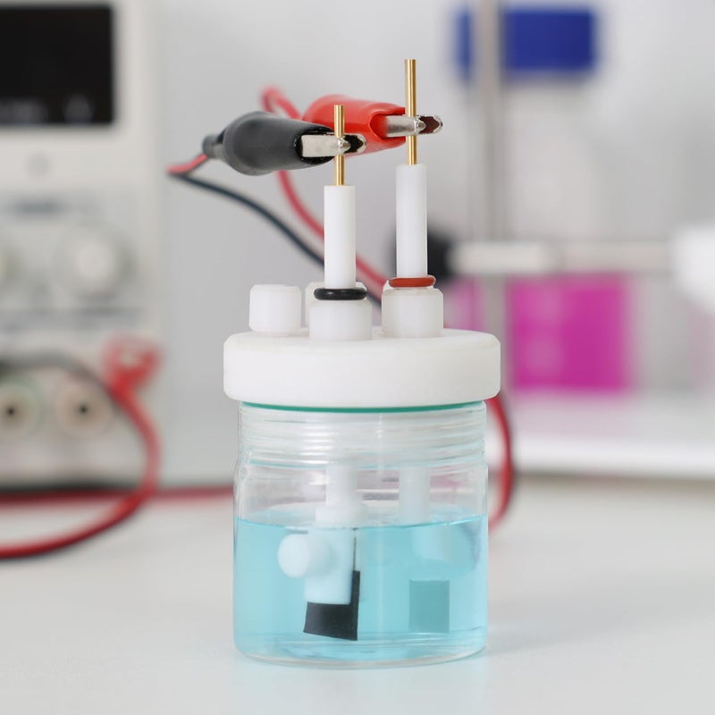 Labasics PTFE Platinum Electrode Holder, Electrolytic Cell Electrode Clamp Solid Sample Conductive Holder Clip with 10 x 10 mm High-Purity Platinum Sheet and PTFE Body - Image 5